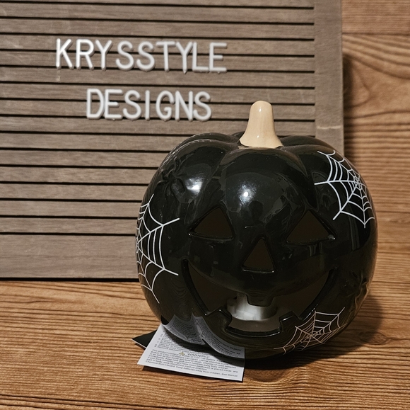 Target Other - Target Bullseye Playground Light Up Ceramic Halloween Pumpkin